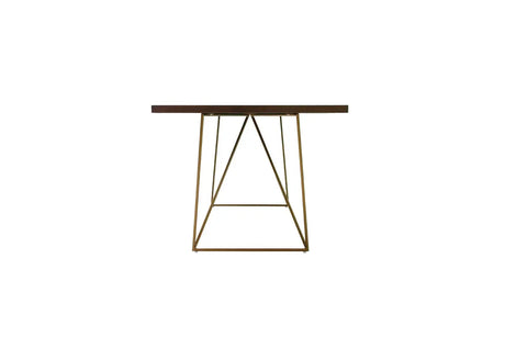 Modrest Marcia Modern Tobacco & Antique Brass Dining Table Vggu2857Dt-A