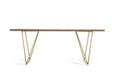 Vig Furniture - Modrest Marcia Modern Tobacco & Antique Brass Dining Table - Vggu2857Dt-A