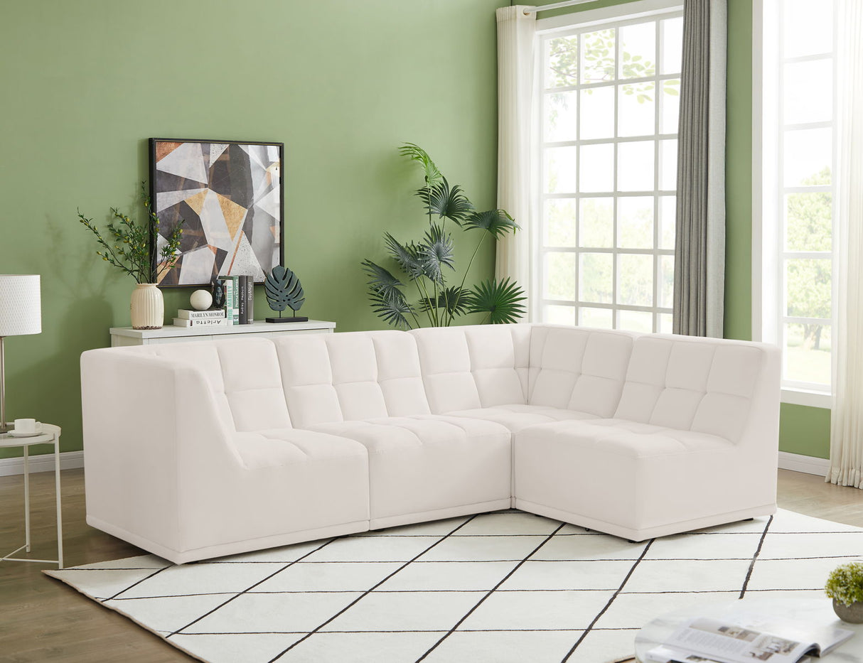 Relax - Modular Sectional 4 Piece - Cream - Home Elegance USA