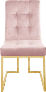 Meridian Furniture - Pierre Velvet Dining Chair In Pink (Set Of 2) - 714Pink-C