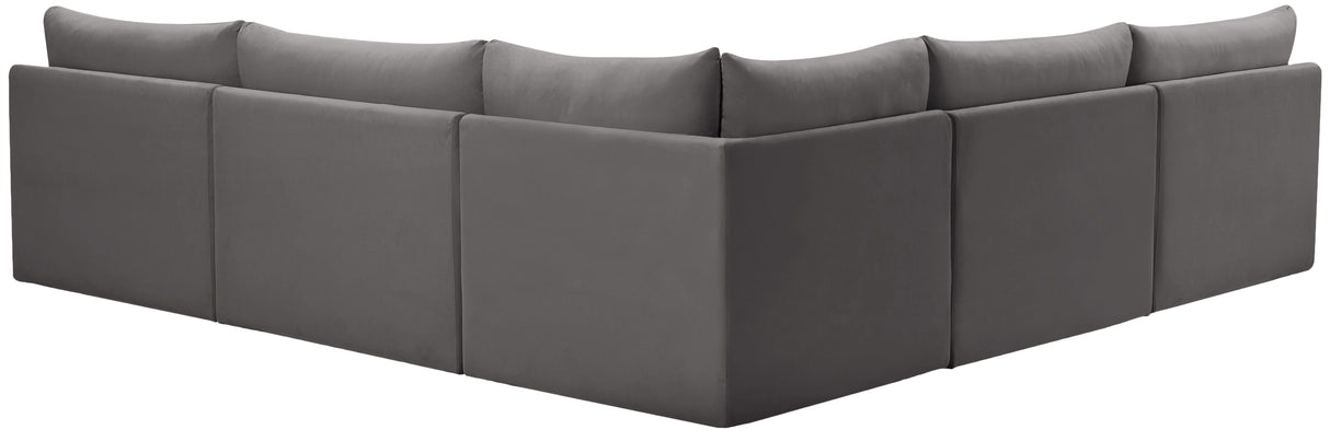 Jacob - Modular Sectional 5 Piece - Grey - Home Elegance USA