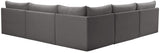 Jacob - Modular Sectional 5 Piece - Grey - Home Elegance USA