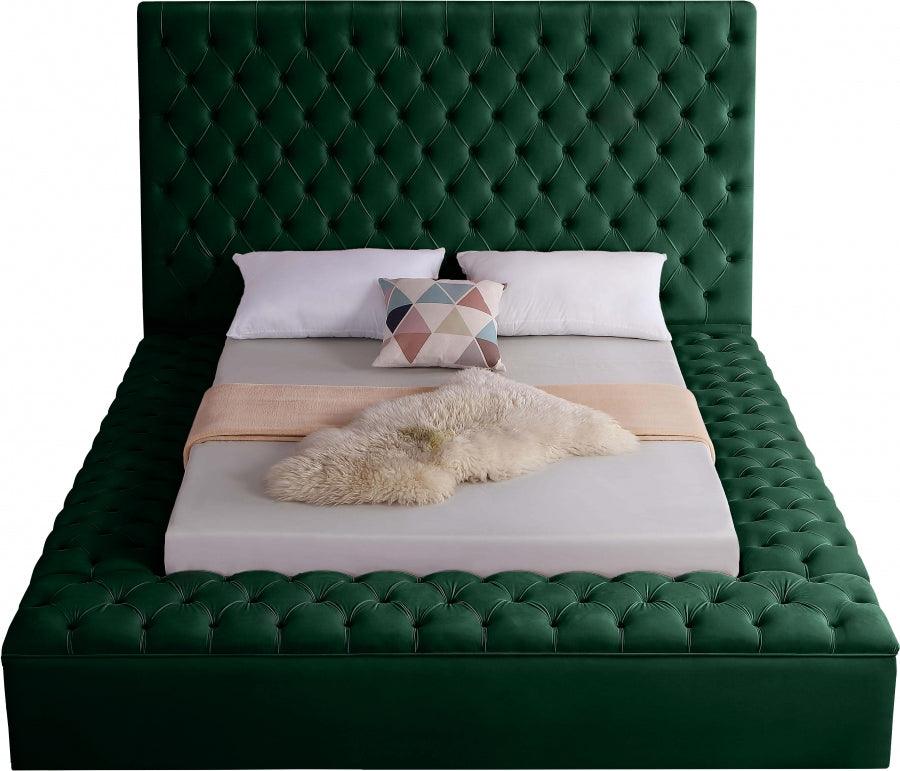 Meridian Furniture - Bliss Velvet King Bed In Green - Blissgreen-K