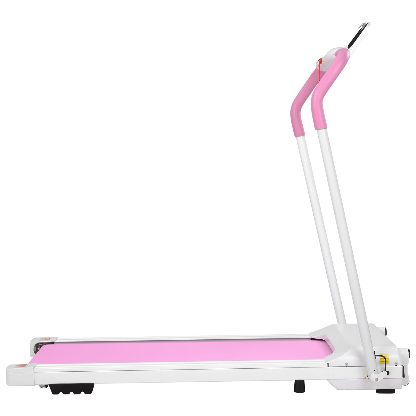 FYC Treadmill Folding Treadmill for Home Portable Electric Motorized Treadmill Running Exercise Machine Compact Treadmill for Home Gym Fitness Workout Walking, No Installation Required, White&Pink
