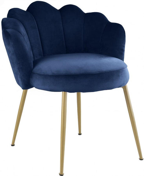 Meridian Furniture - Claire Velvet Dining Chair Set Of 2 In Navy - 748Navy-C