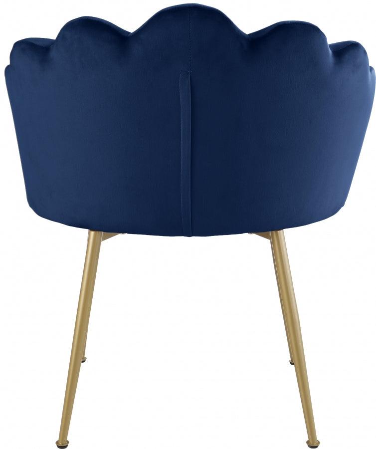 Meridian Furniture - Claire Velvet Dining Chair Set Of 2 In Navy - 748Navy-C