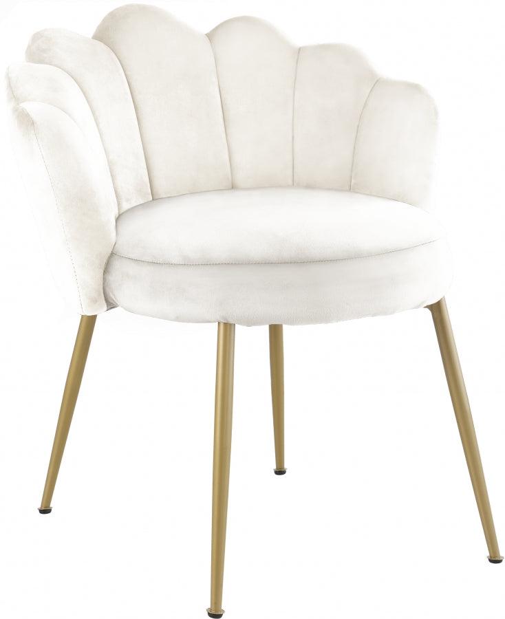 Meridian Furniture - Claire Velvet Dining Chair Set Of 2 In Cream - 748Cream-C