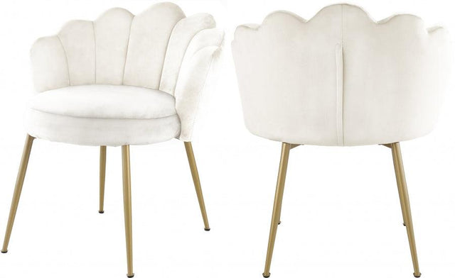 Meridian Furniture - Claire Velvet Dining Chair Set Of 2 In Cream - 748Cream-C