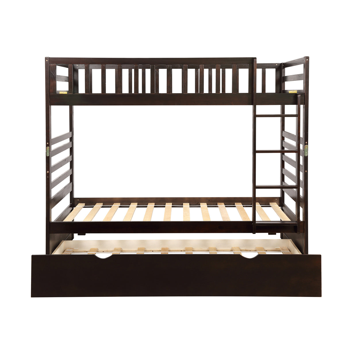 Orisfur. Twin Bunk Beds for Kids with Safety Rail and Movable Trundle bed - Home Elegance USA