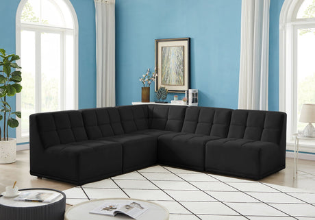 Relax - Modular Sectional 5 Piece - Black - Home Elegance USA