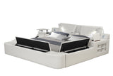 Zoya Smart Multifunctional King Size Bed Made with Wood in Ice - Home Elegance USA