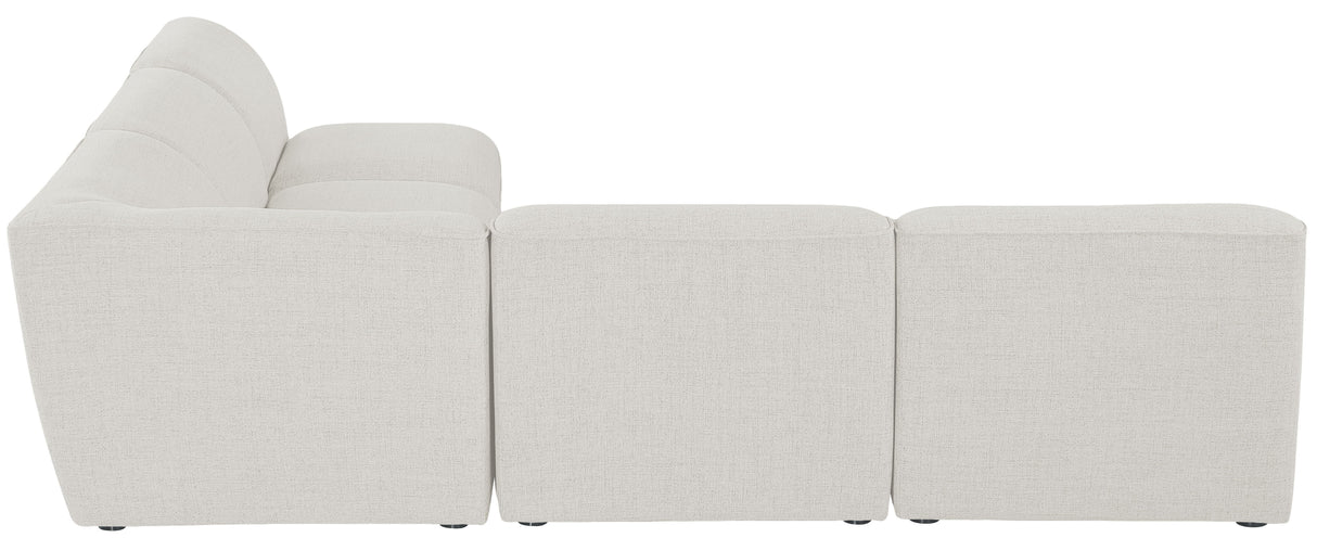 Miramar - Modular Sectional 5 Piece - Cream - Fabric - Modern & Contemporary - Home Elegance USA