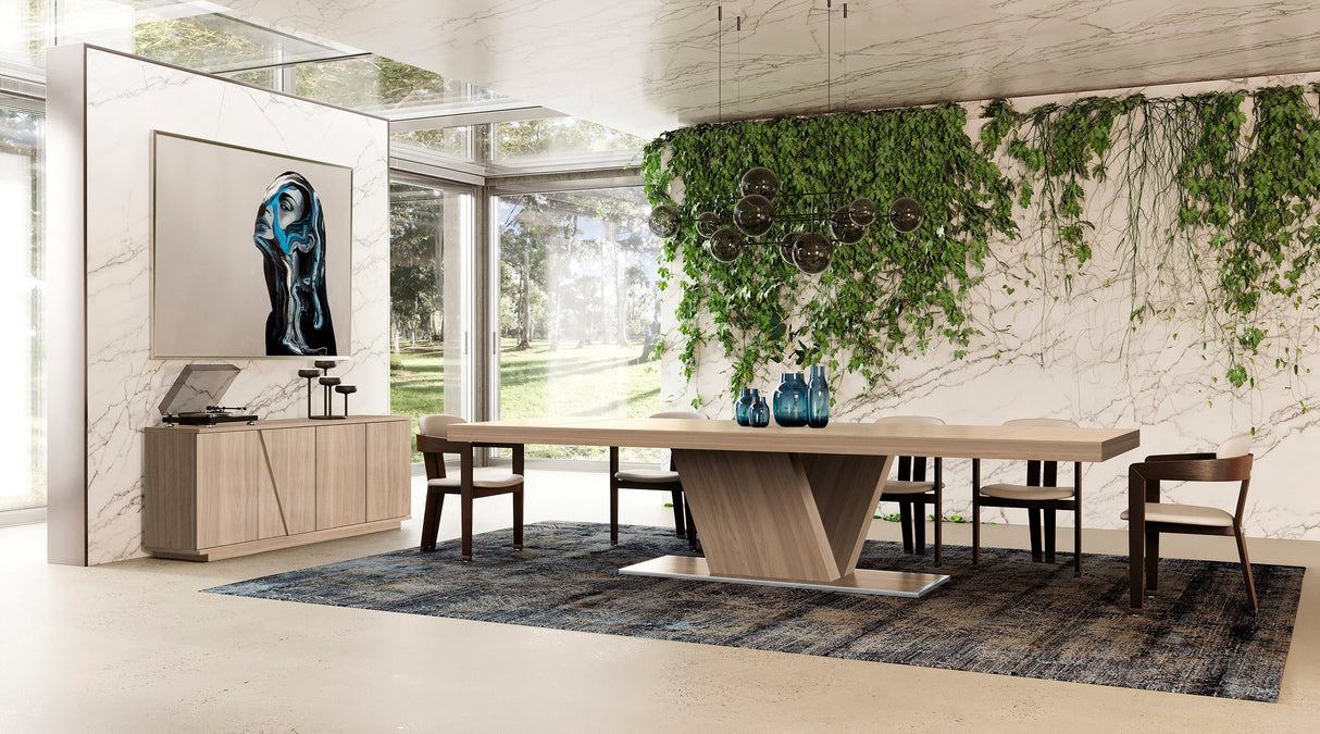 Vig Furniture Nova Domus Victoria - Italian Modern Walnut Caracalla Extendable Dining Table