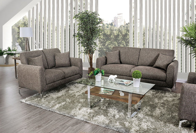 Lauritz - Sofa & Loveseat - Brown - Home Elegance USA