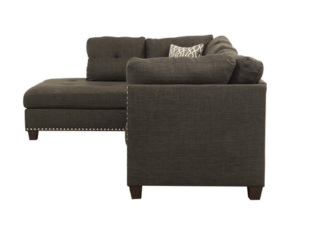 Laurissa - Sectional Sofa - Charcoal Linen - Home Elegance USA