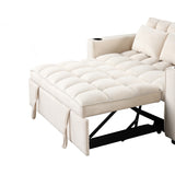 55.3" 4 - 1 Multi - functional Sofa Bed with Cup Holder and USB Port for Living Room or Apartments Milky White - SG000830AAA - image - 20