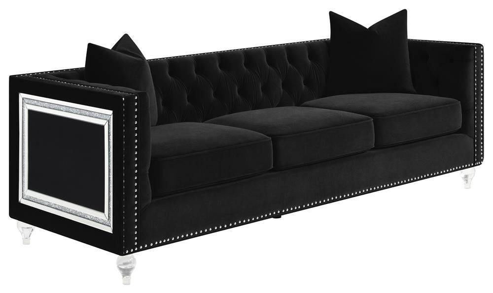 Delilah - 2 Piece Living Room Set - Black - Home Elegance USA
