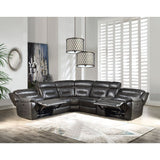 Imogen - Sectional Sofa - Gray Leather-Aire - Home Elegance USA