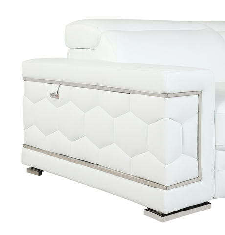 Top Grain Italian Leather Loveseat Home Elegance USA