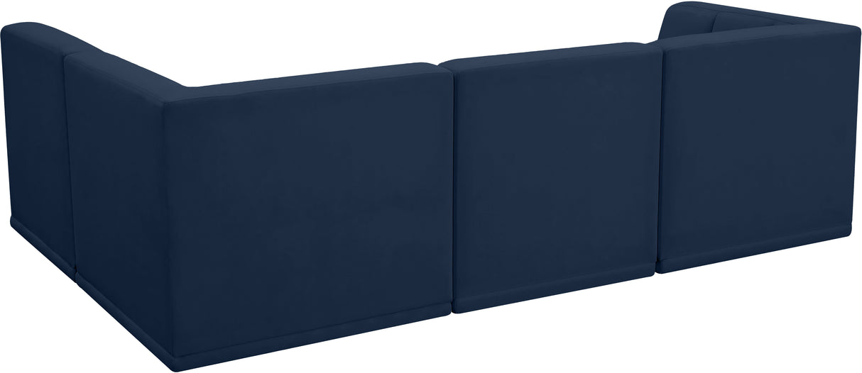 Relax - Modular Sectional 4 Piece - Navy - Home Elegance USA