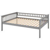 Full over Full Bunk Bed with Drawers, Convertible Beds, Gray(OLD SKU:SM000241AAE) - Home Elegance USA