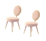 Modrest Haswell Glam Pink Velvet Accent Chair (Set of 2) - Home Elegance USA