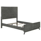 Queen Bed 5 Piece Set - Dark Gray - Home Elegance USA