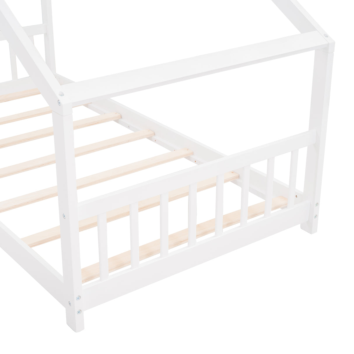 Twin Size House Bed Wood Bed, White - Home Elegance USA