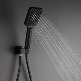 Shower Faucet Set Anti-scald Shower Fixtures with Rough-in Pressure Balanced Valve and Embedded Box, Wall Mounted Rain Shower System