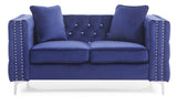 Glory Furniture Paige G829A-L Loveseat , BLUE Home Elegance USA