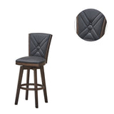 29" Seat Height Black Faux Leather Counter Stool, Set of 2 - Home Elegance USA