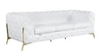 Global United Transitional Top Grain 100% Italian Leather  Upholstered Sofa