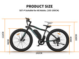 AOSTIRMOTOR 26" 500W Electric Bike Fat Tire P7 36V 12.5AH Removable Lithium Battery for Adults S07-P