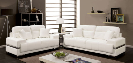 Zibak - Sofa & Loveseat - White - Home Elegance USA