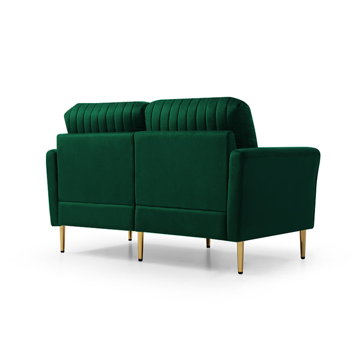 3 Pieces Sectional Sofa Set for Living Room, Velvet Tufted Couch Sofa Armchair with Metal Legs, 2 Piece Single Chair + 2 - Seater Sofa, Furniture Set, Green | Home Elegance USA