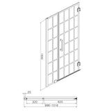 Shower Door 34" W x 72" H Single Panel Frameless Fixed Shower Door, Open Entry Design in Matte Black