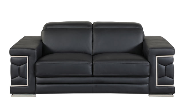 Top Grain Italian Leather Loveseat Home Elegance USA