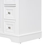 36" Bathroom Vanity with Sink Combo, One Cabinet and Six Drawers, Solid Wood and MDF Board, White - SY999404AAK - image - 28