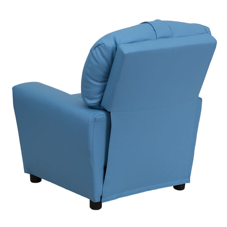Offex Furniture Furniture Seating Chairs Recliners, Light Blue Vinyl - Home Elegance USA