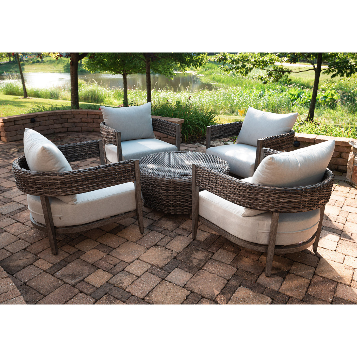 Outdoor 5 Piece Wicker Seating Set