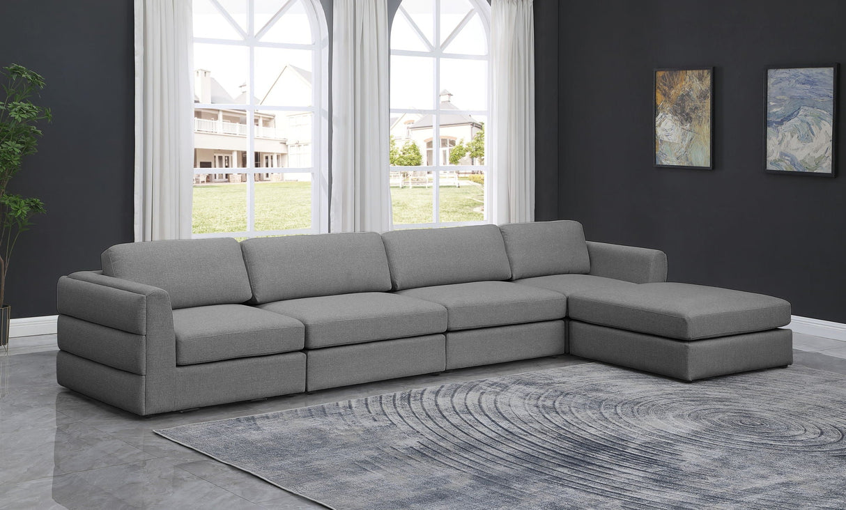 Beckham - Modular Sectional 5 Piece- Gray - Home Elegance USA