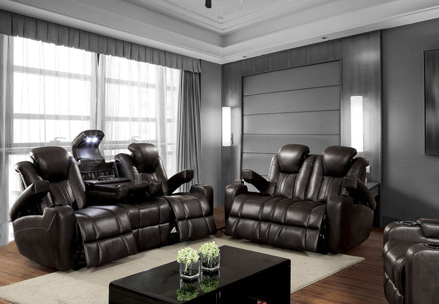 Zaurak - Power Sofa & Power Loveseat - Dark Gray - Home Elegance USA