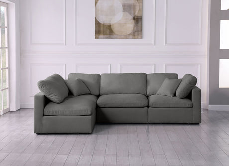 Plush - Cloud Modular Sectional 4 Piece - Grey - Home Elegance USA