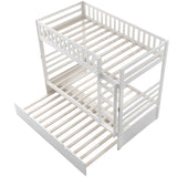 Orisfur. Twin Bunk Beds for Kids with Safety Rail and Movable Trundle bed - Home Elegance USA