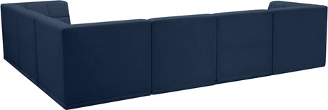 Relax - Modular Sectional 6 Piece - Navy - Fabric - Home Elegance USA