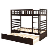 Orisfur. Twin Bunk Beds for Kids with Safety Rail and Movable Trundle bed - Home Elegance USA