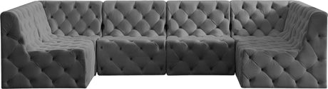 Tuft - Modular Sectional 6 Piece - Gray - Modern & Contemporary - Home Elegance USA