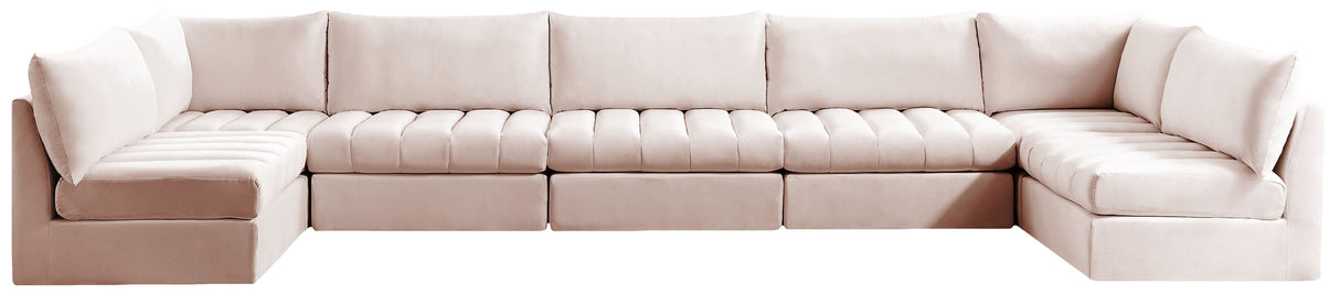 Jacob - Modular Sectional 7 Piece - Pink - Home Elegance USA