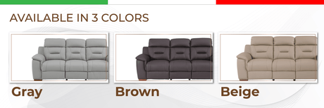 Global United  Modern Reclining Leather Air Upholstered Chair