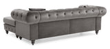 Glory Furniture Nola G0350B-SC Sofa Chaise ( 3 Boxes ) , DARK GRAY - Home Elegance USA